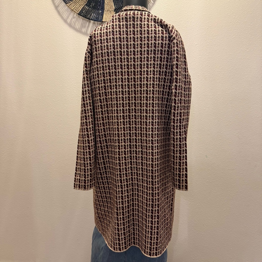 Venini Brown and Black Checkered Cardigan - Picture 10 of 16